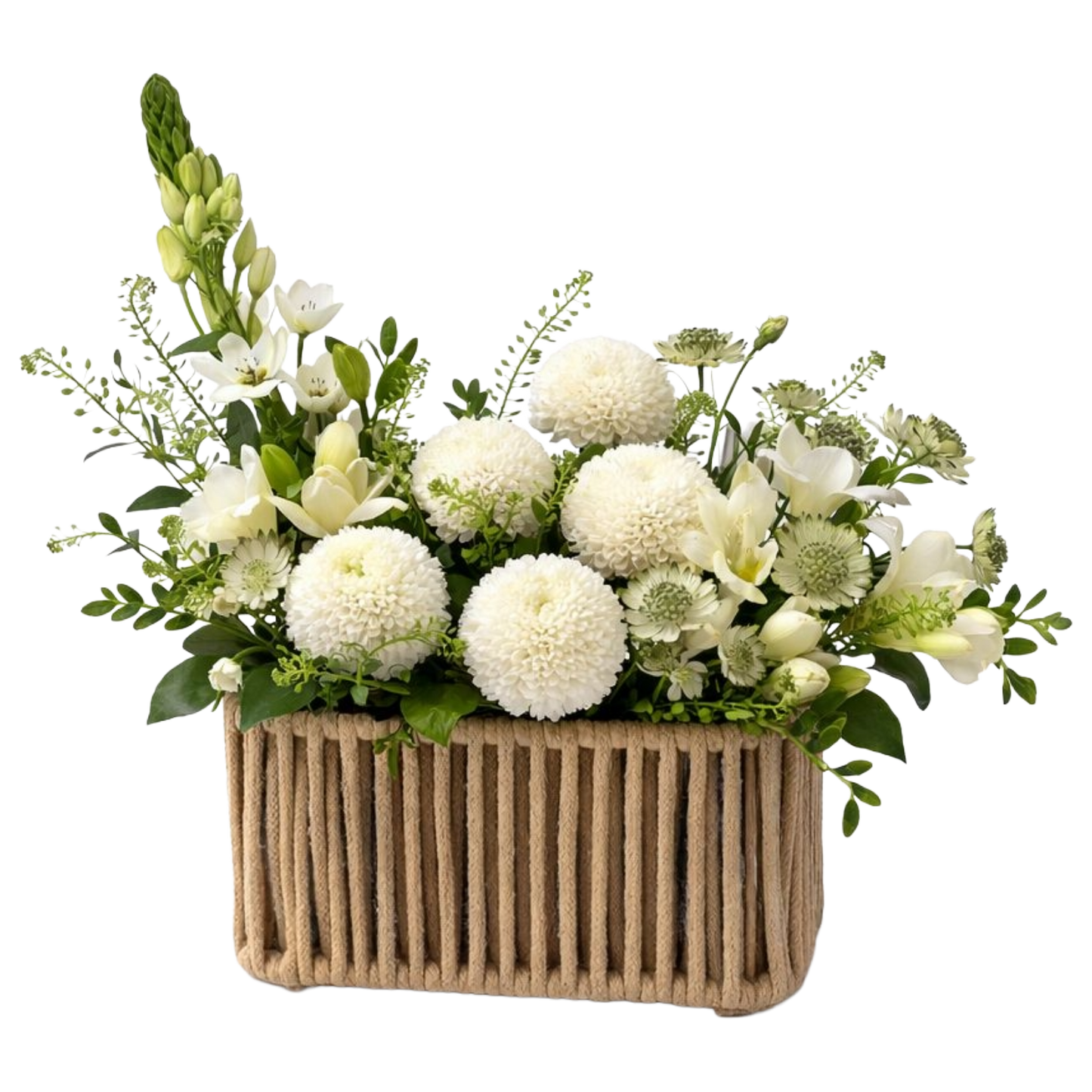 White Luxe Rope Basket
