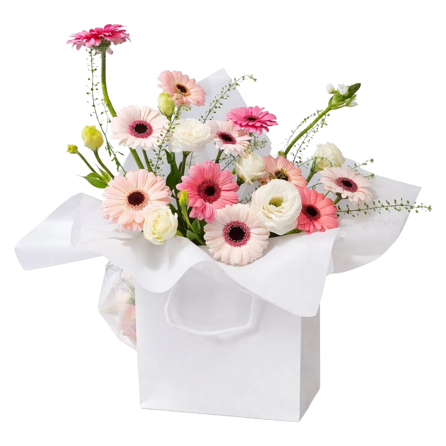 Pink & White Gift Box Arrangement