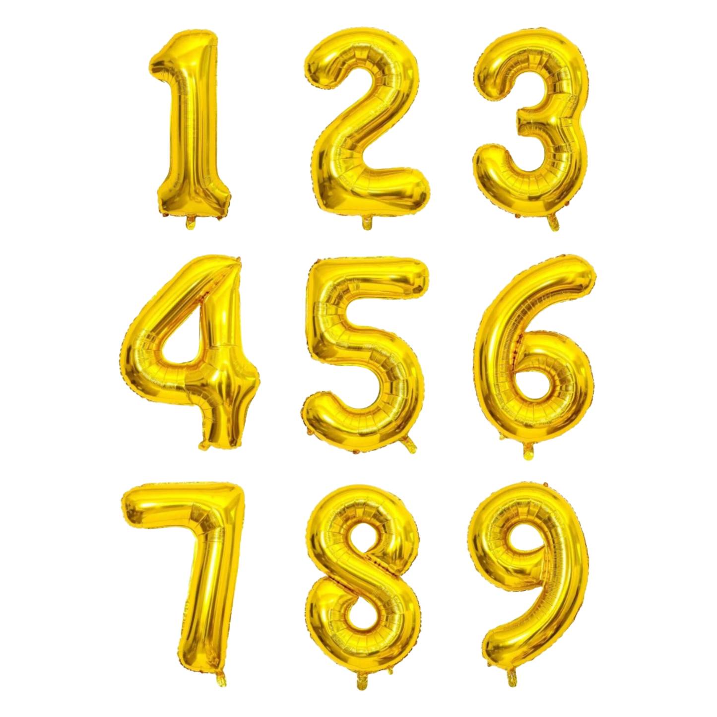32 Inch Gold Number Foil Balloon