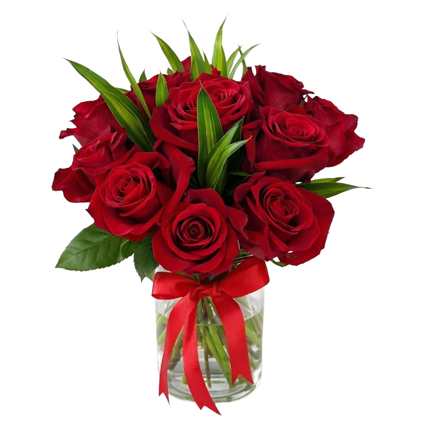 11 Red Rose and Greens
