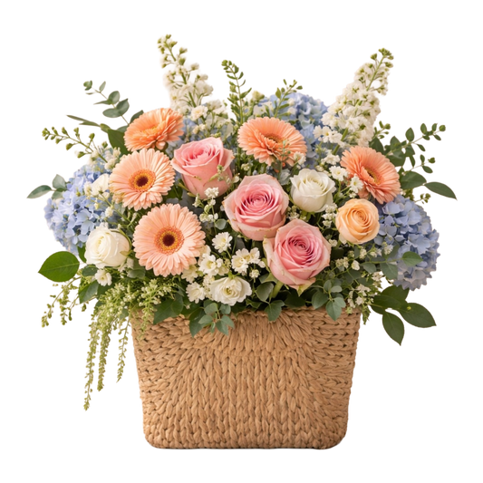 Pastel Bloom Basket