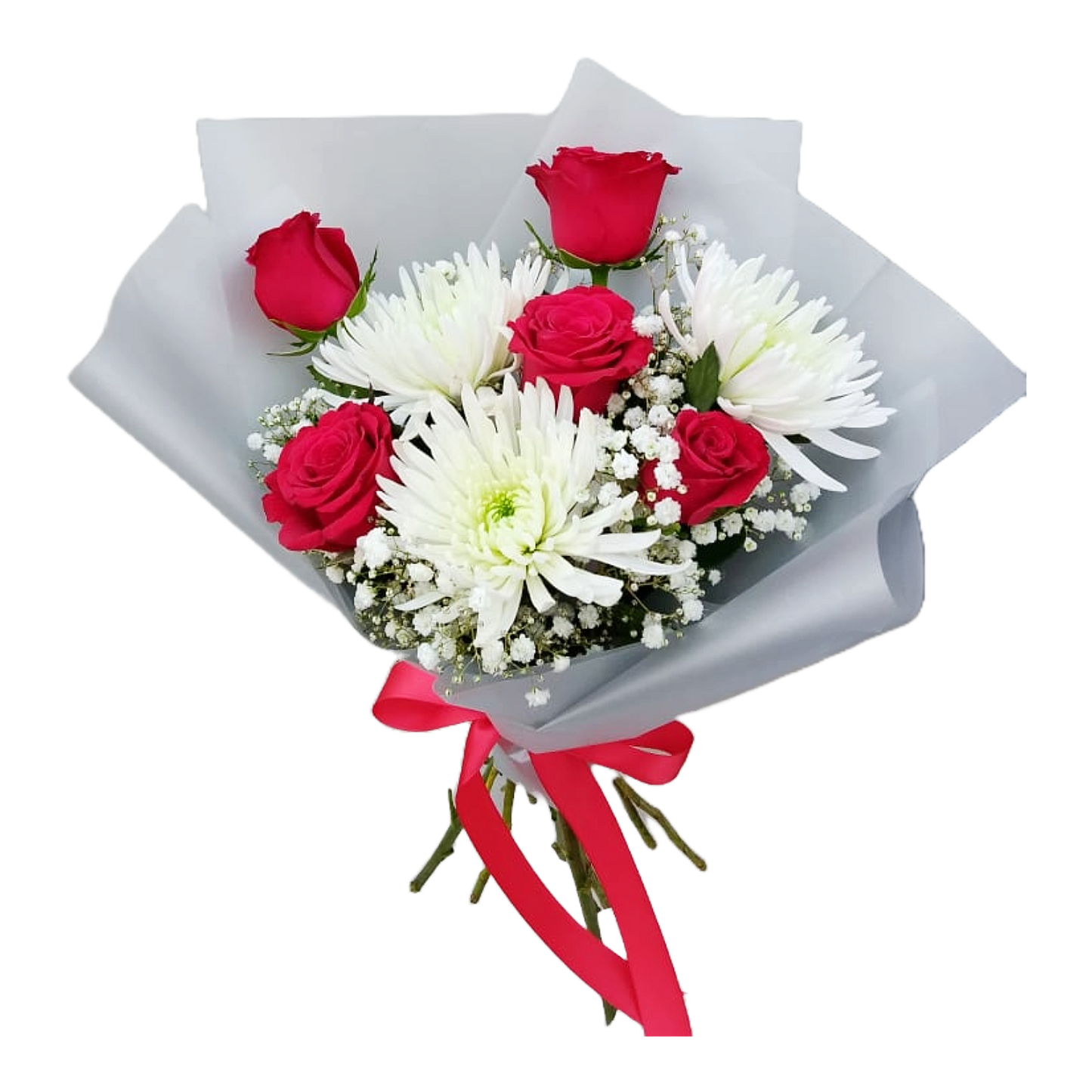 Classic Red Rose & White Chrysanthemum Pickup-Only