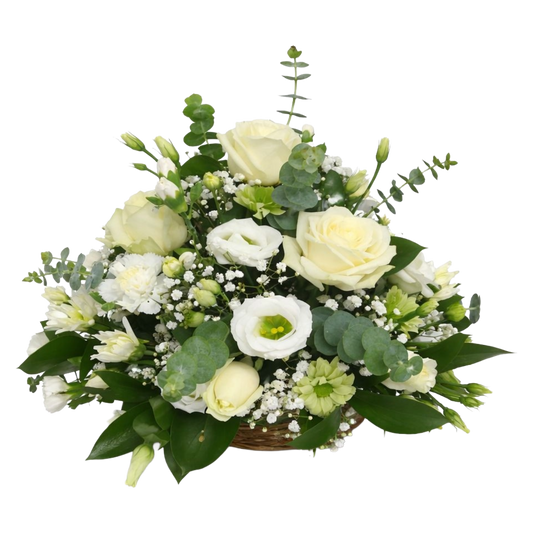 Classic White Round Basket