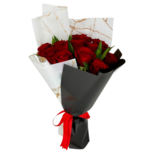 11 Red Rose and Greens