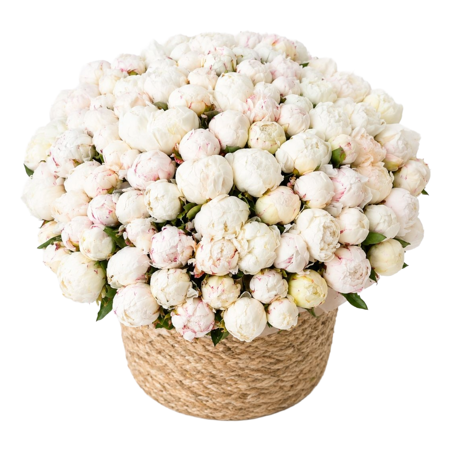 White Peony Basket