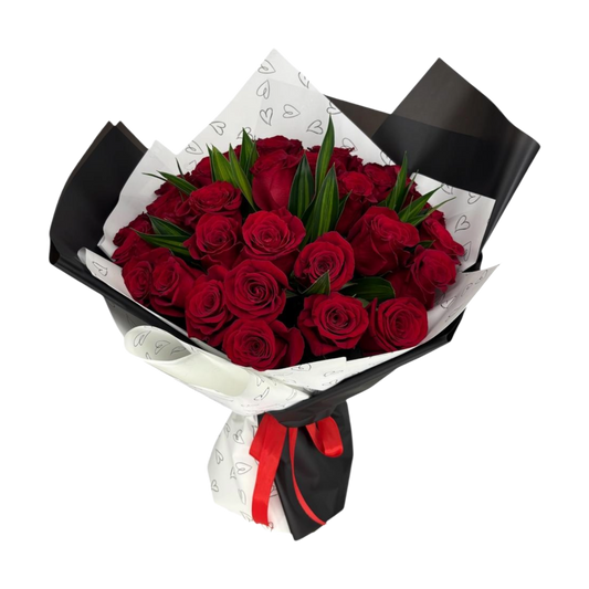 35 Red Rose Bouquet with Greens