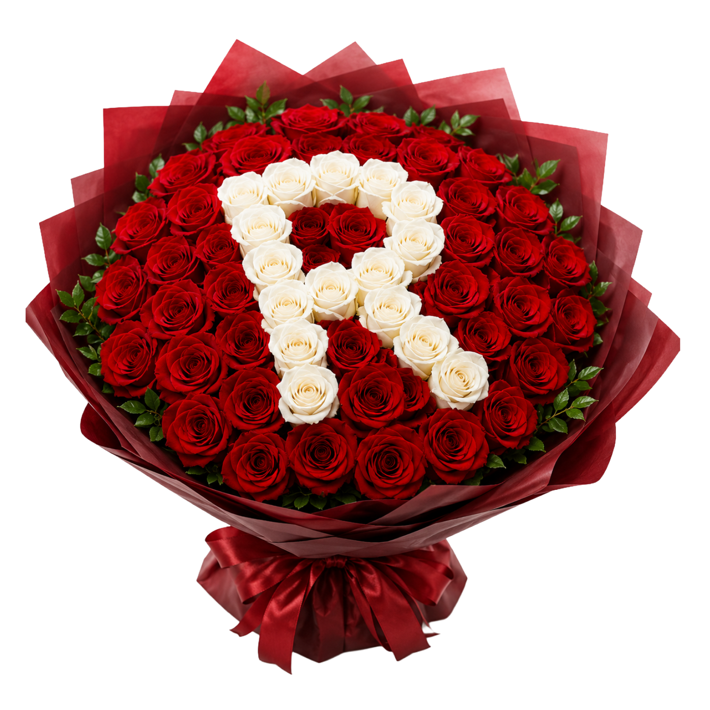 Red Rose with Letter