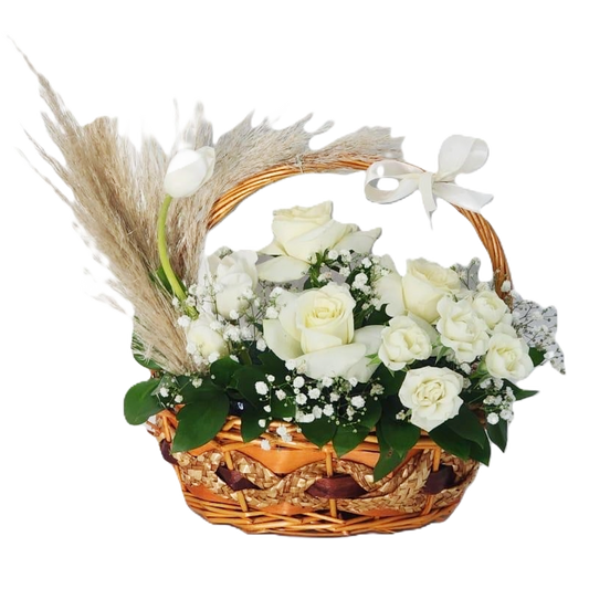 Purity Spray rose basket