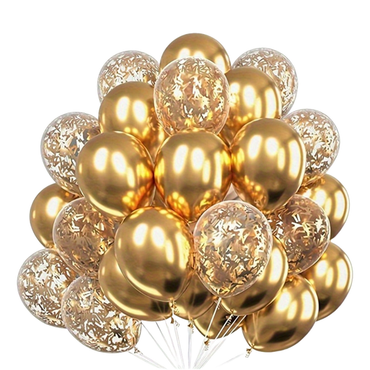 20pcs Metallic Confetti Balloon Gold Latex Balloon