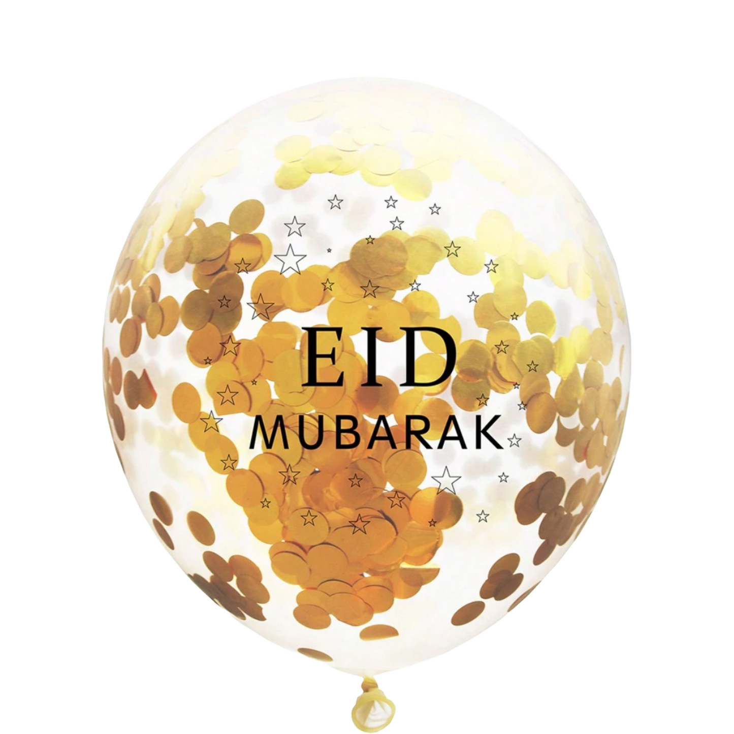 10pcs Gold Eid Mubarak Confetti Decor Balloons