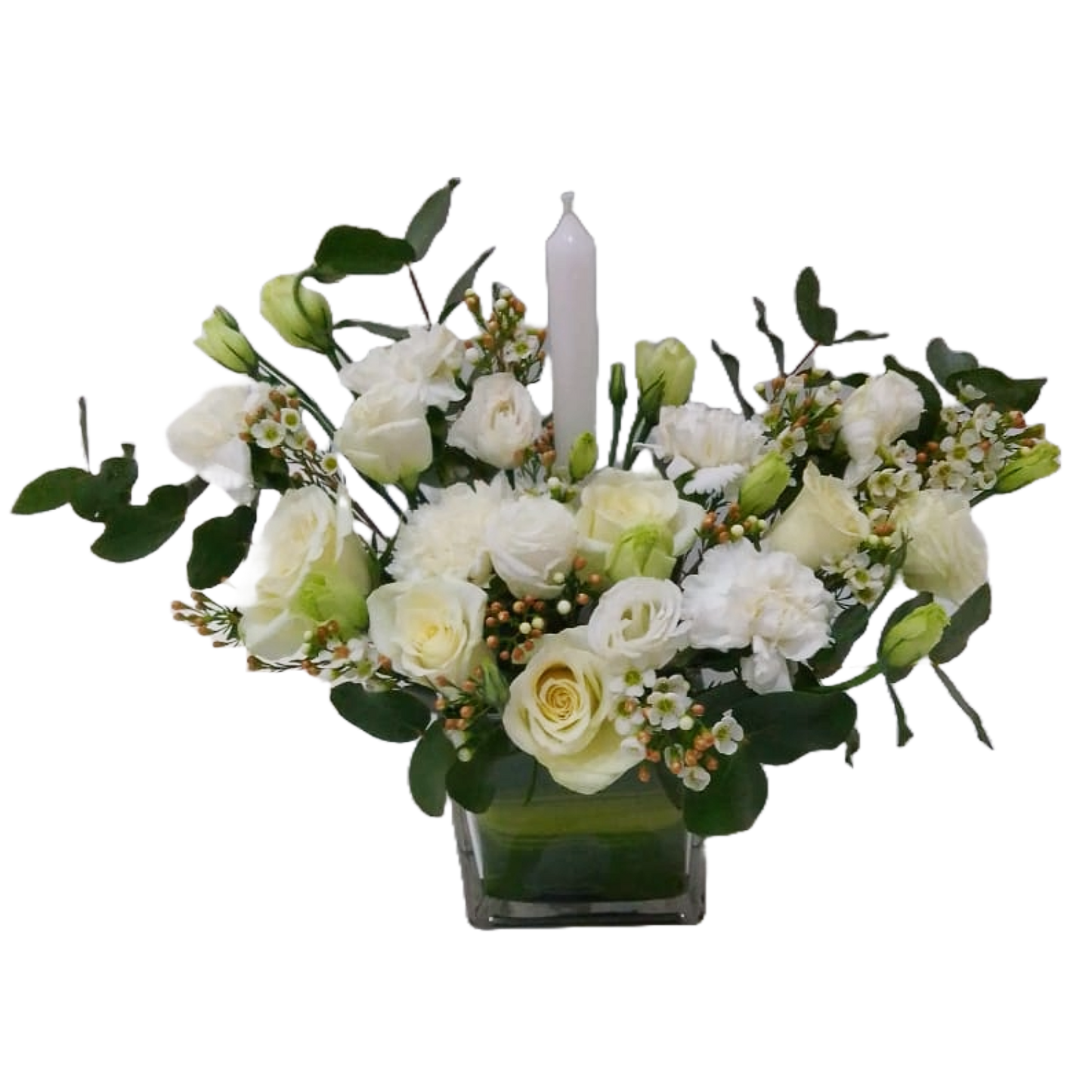 Pure Elegance White Floral Centerpiece Pickup-Only