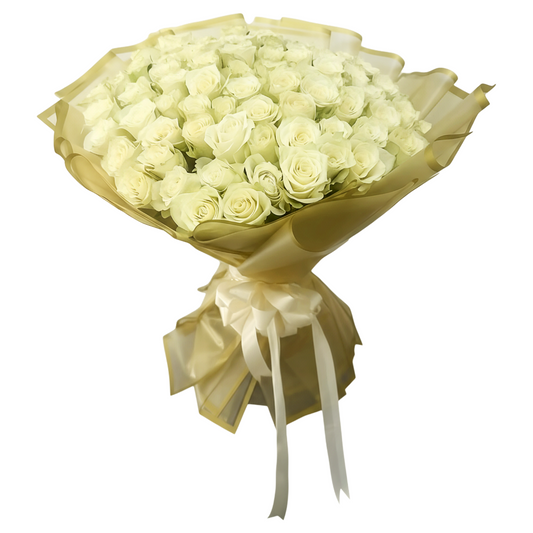 100/50 White Rose Bouquet