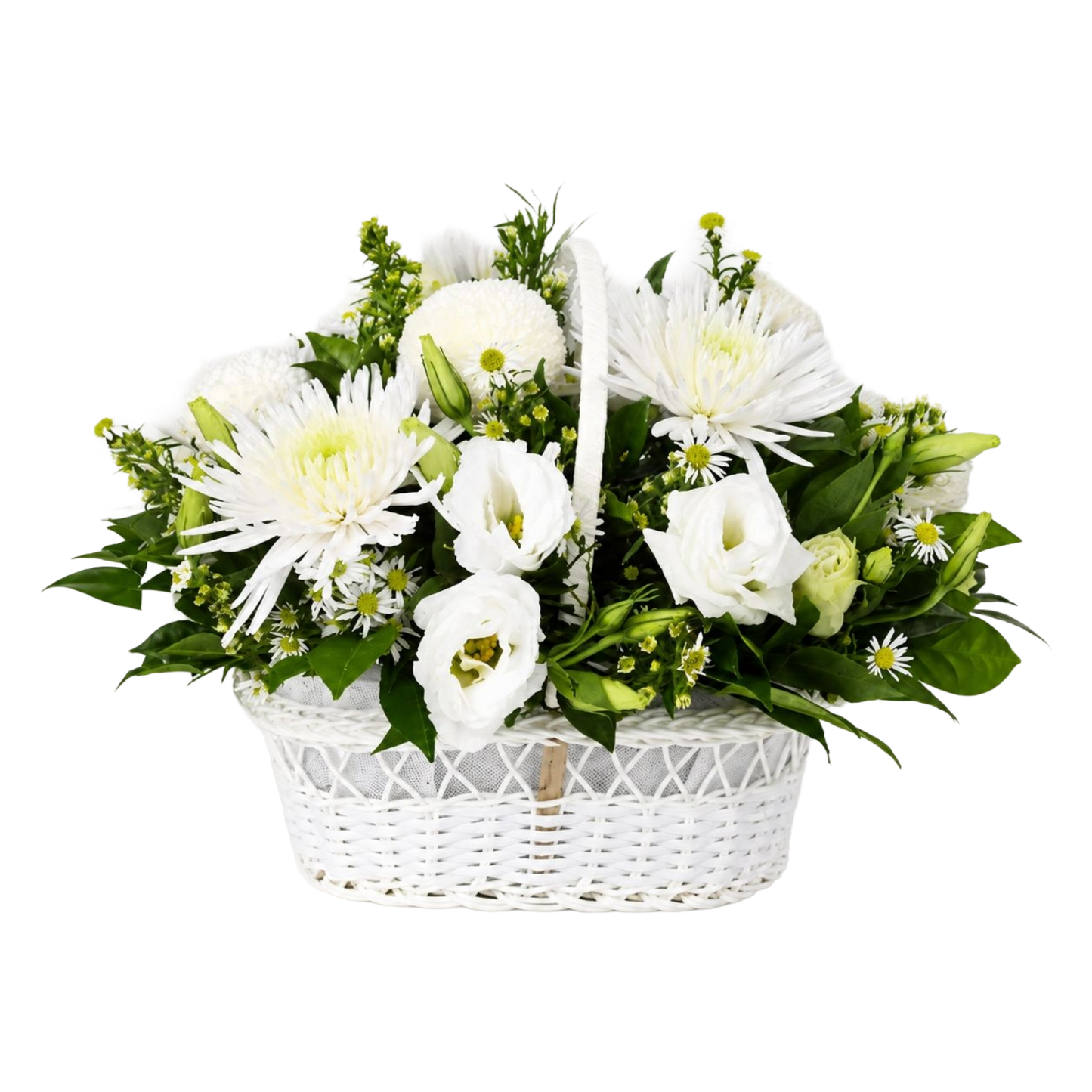 White Charm Basket