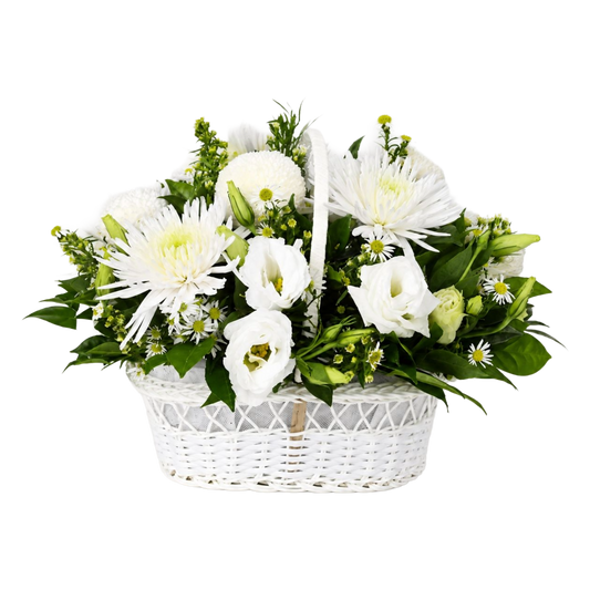 White Charm Basket
