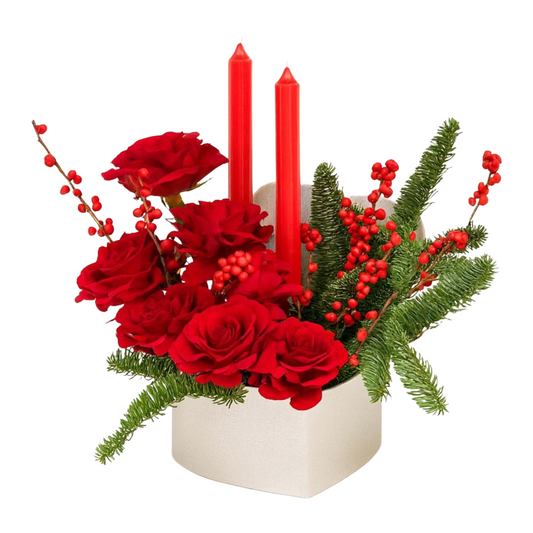 Twin Flame Holiday Rose Ensemble