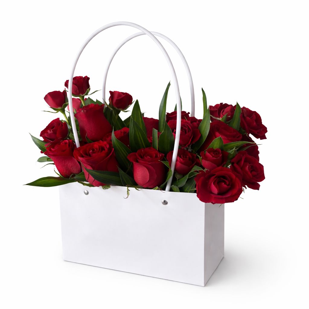 Red Rose Basket